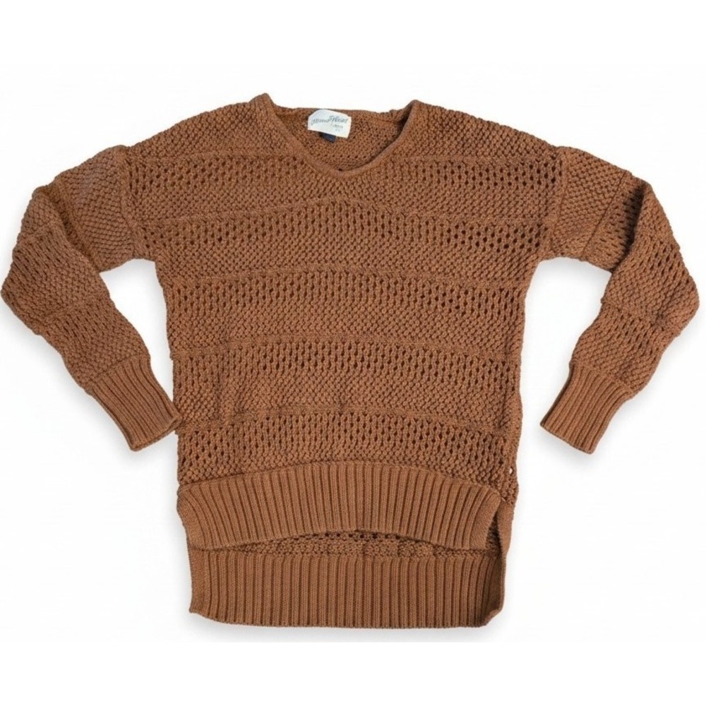 Universal Thread Womens XS Brown Chunky Knit Sweater Pullover Textured Casual‎